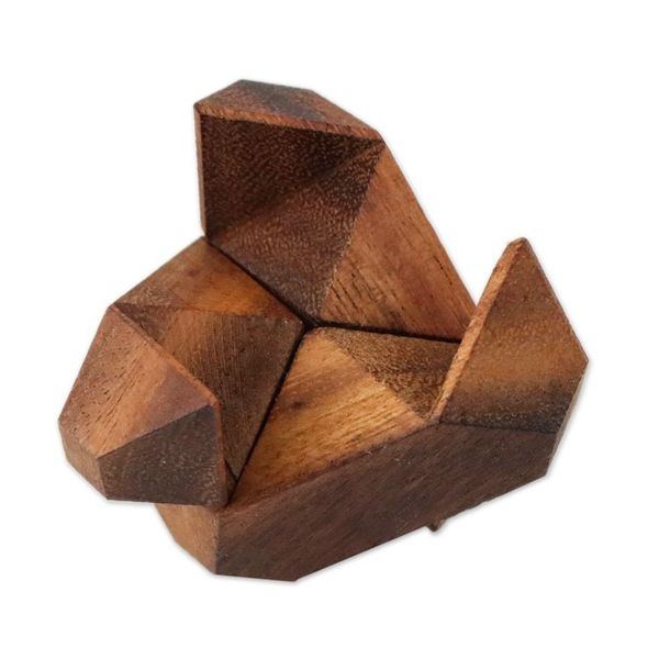 Alternate image for Three Thailand-Made Raintree Wood Puzzles with Storage Pouch Playful Moments