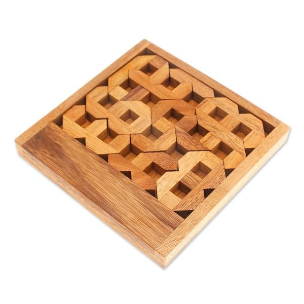 Alternate image for Number-Themed Raintree Wood Puzzle Game from Thailand Mysterious Digit