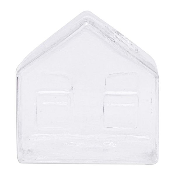 Alternate image for Handcrafted House-Shaped Glass Decorative Vase Small Crystal Home