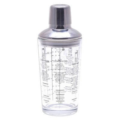 Alternate image for Handblown Glass and Stainless Steel Cocktail Shaker Ethereal Mixology