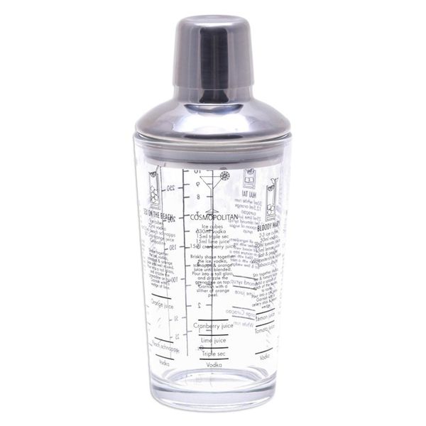 Alternate image for Handblown Glass and Stainless Steel Cocktail Shaker Ethereal Mixology