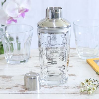 Alternate image for Handblown Glass and Stainless Steel Cocktail Shaker Ethereal Mixology