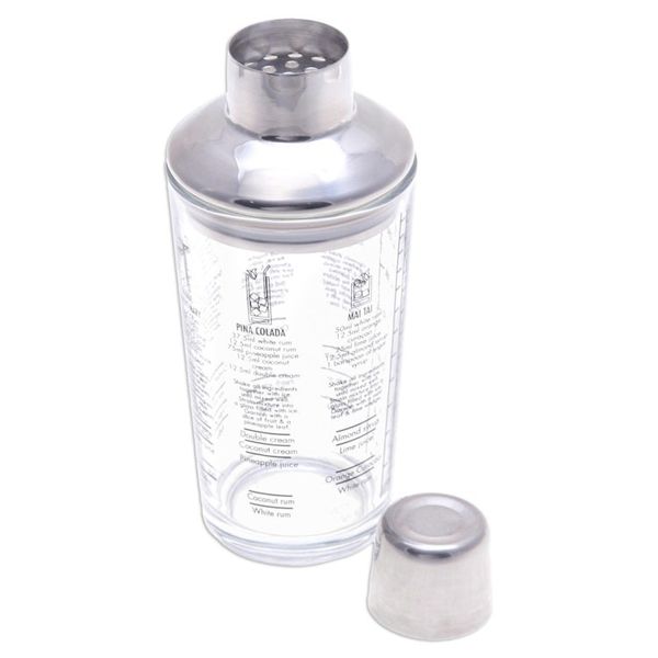 Alternate image for Handblown Glass and Stainless Steel Cocktail Shaker Ethereal Mixology