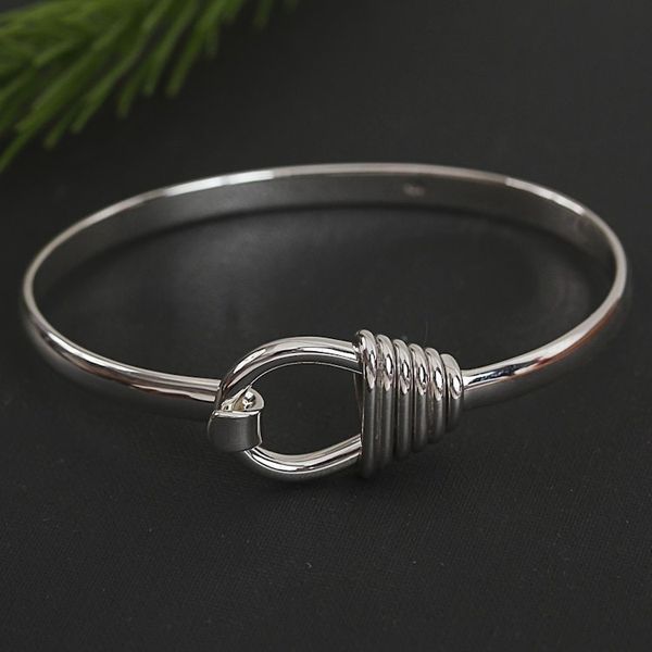 Alternate image for Sterling Silver Bangle Bracelet Crafted in Mexico Creative Gleam