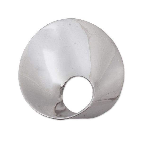 Alternate image for Modern Sterling Silver Pendant from Mexico Dreamy Shape