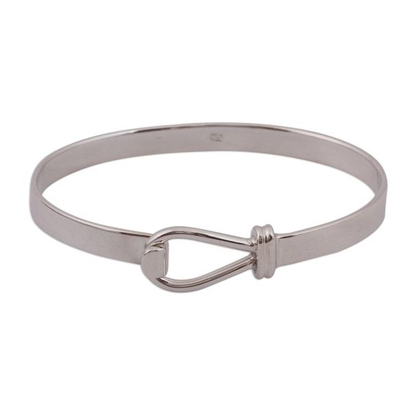 Alternate image for High-Polish Sterling Silver Bangle Bracelet from Mexico Simple Union