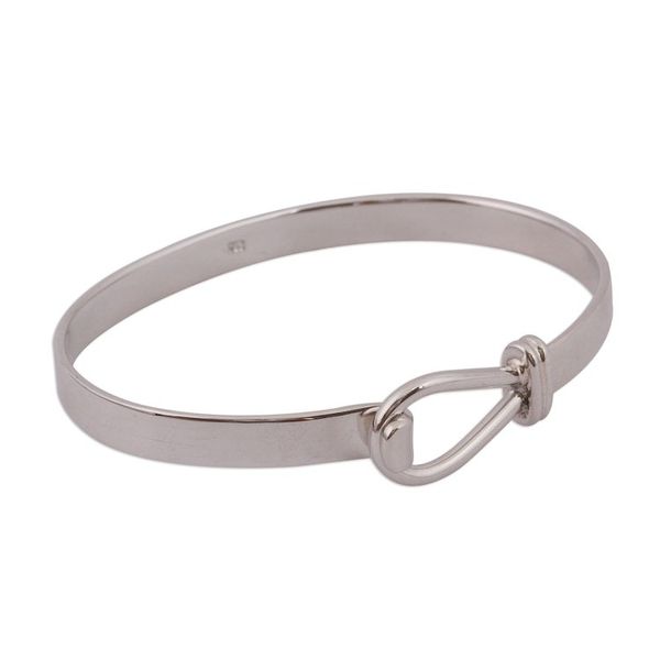 Alternate image for High-Polish Sterling Silver Bangle Bracelet from Mexico Simple Union