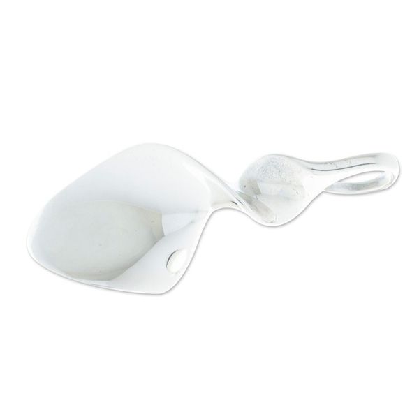 Alternate image for Curved Sterling Silver Pendant Smooth Sailing