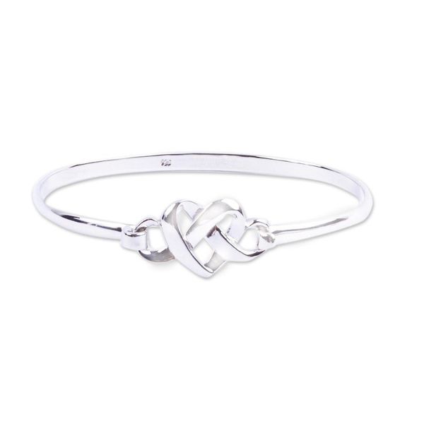 Alternate image for Romantic Sterling Silver Bangle Bracelet Taxco Love Knot