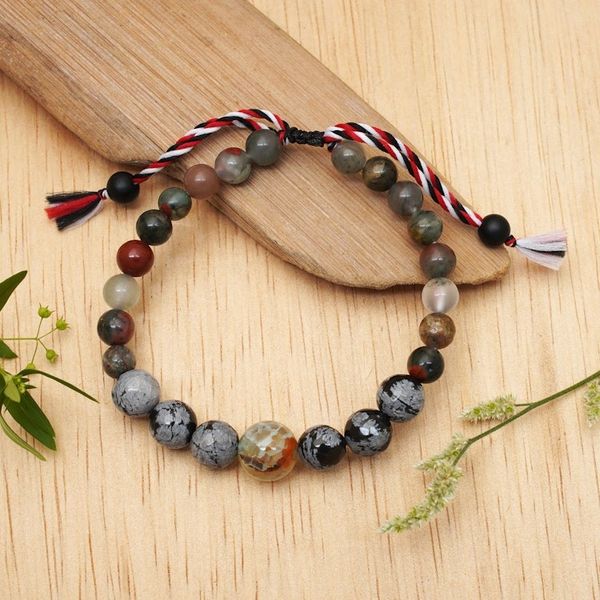 Alternate image for Mens Bloodstone Obsidian Aquamarine Onyx Tridatu Bracelet Tridatu Balance