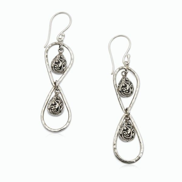 Alternate image for Sterling Silver Dangle Earrings with Infinity Symbol Design Infinity Fashion