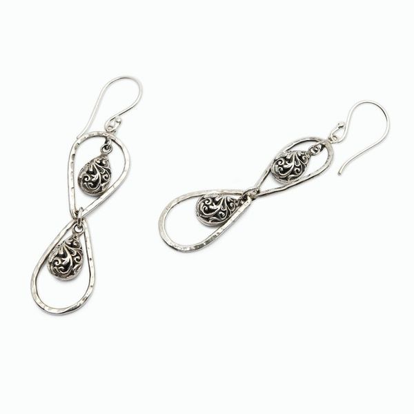 Alternate image for Sterling Silver Dangle Earrings with Infinity Symbol Design Infinity Fashion
