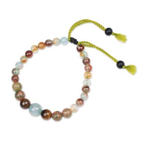 Alternate image for Adjustable Green Multi-Gemstone Beaded Bracelet from Bali Hopeful Sense
