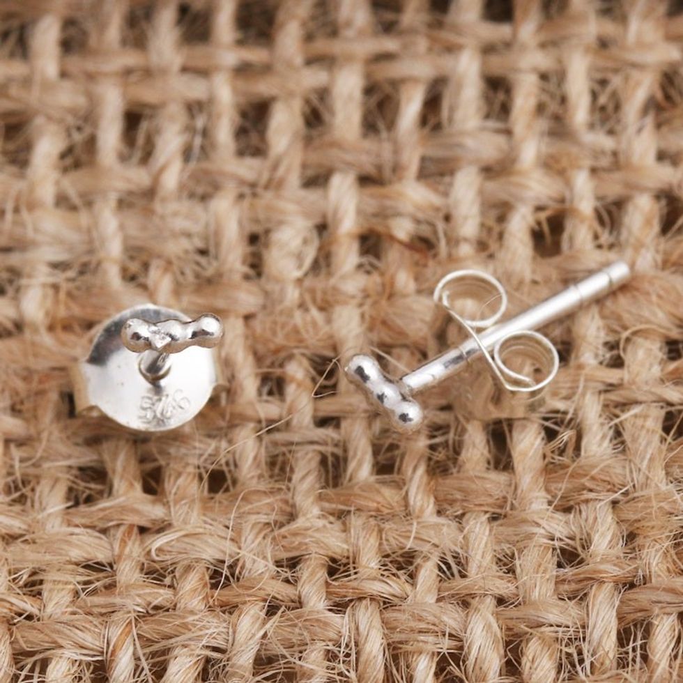 Small Sterling Silver Stud Earrings 'Spot'