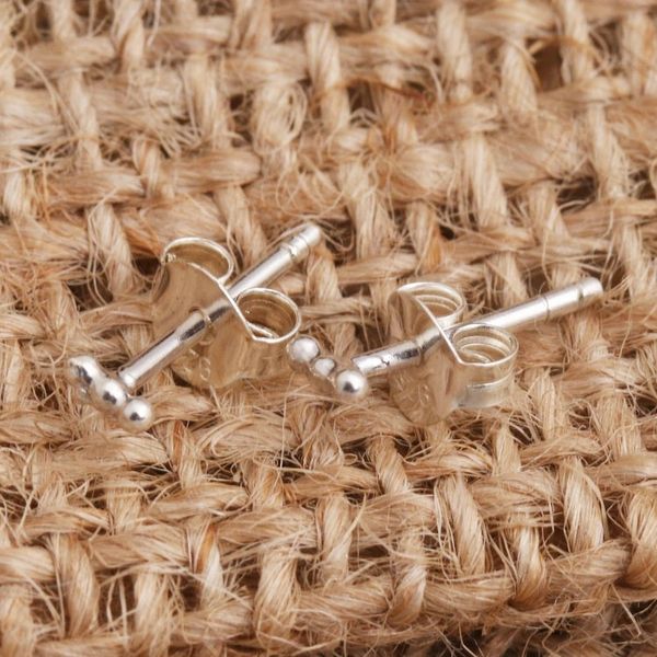 Alternate image for Small Sterling Silver Stud Earrings Spot