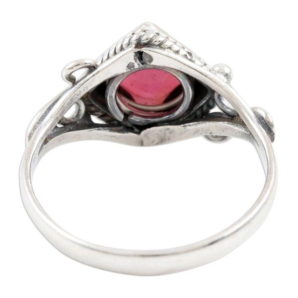 Alternate image for Garnet and Sterling Silver Cocktail Ring Fly a Kite