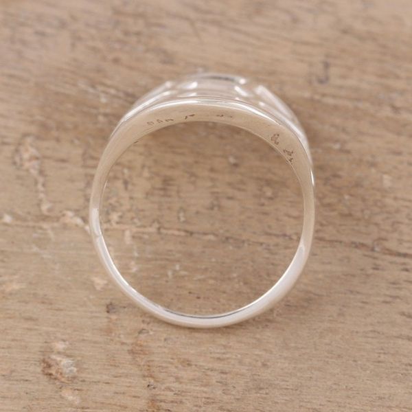 Alternate image for High-Polish Sterling Silver Cocktail Ring from India Appealing Glimmer