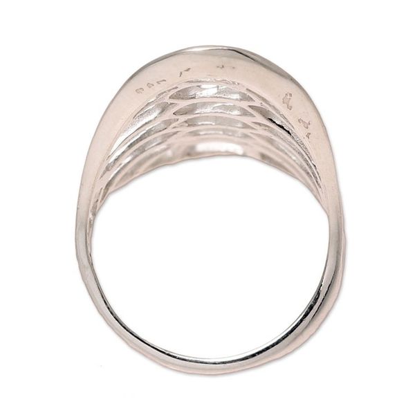 Alternate image for High-Polish Sterling Silver Cocktail Ring from India Appealing Glimmer