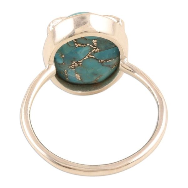 Alternate image for Composite Turquoise Cocktail Ring Modern Scarab