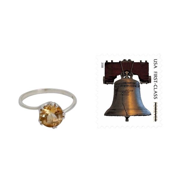 Alternate image for Handcrafted Sterling Silver Solitaire Citrine Ring Delhi Crown