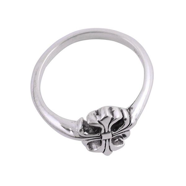 Alternate image for Handcrafted Sterling Silver Cross Cocktail Ring from India Indian Cross