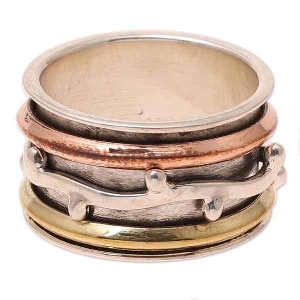 Alternate image for Sterling Silver Spinner Ring from India Delightful Union
