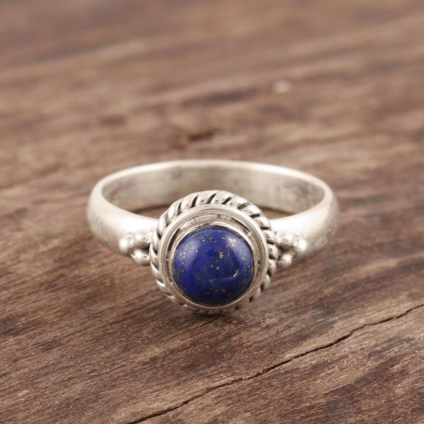 Alternate image for Hand Made Sterling Silver and Lapis Lazuli Ring Mystery