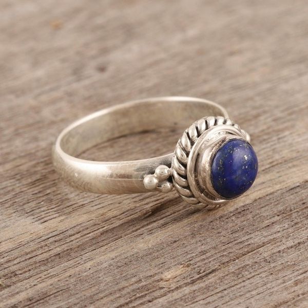 Alternate image for Hand Made Sterling Silver and Lapis Lazuli Ring Mystery