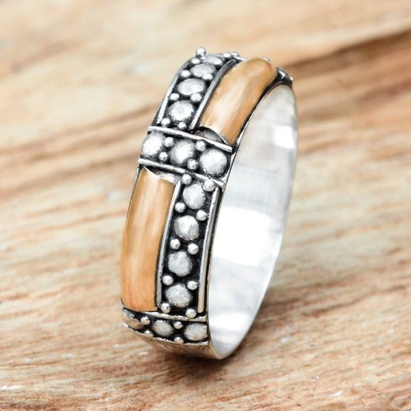 Alternate image for Balinese Artisan Crafted Gold Accent Ring Journey
