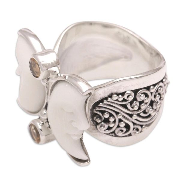 Alternate image for Citrine Moon-Themed Cocktail Ring Sister Moon