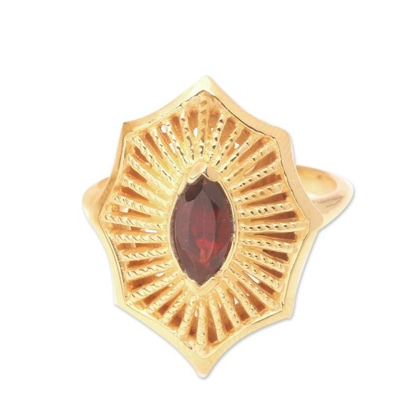 Alternate image for Garnet Ring in 18k Gold-Plated Silver The Webs We Weave