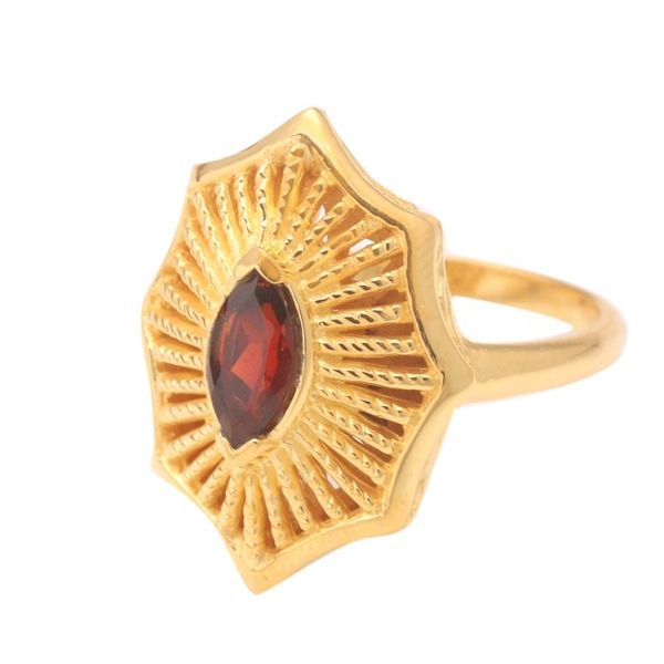 Alternate image for Garnet Ring in 18k Gold-Plated Silver The Webs We Weave