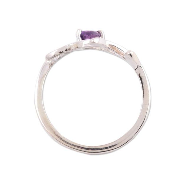 Alternate image for 925 Sterling Silver Amethyst Cocktail Ring from India Lavender Branches