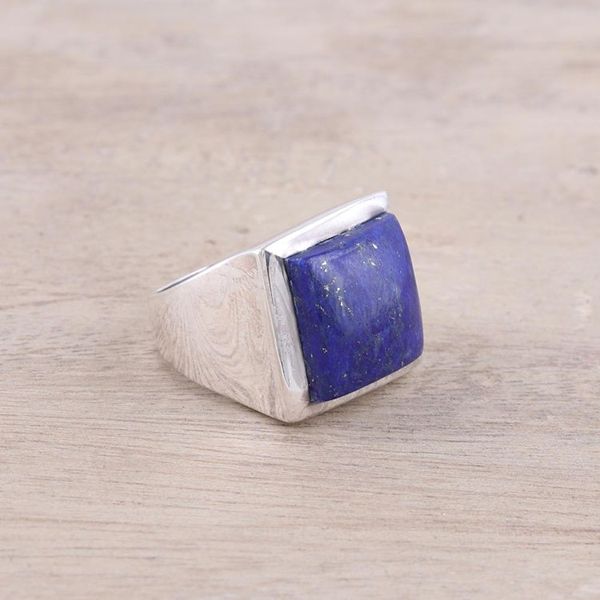 Alternate image for Modern Lapis Lazuli Ring Crafted in India Might