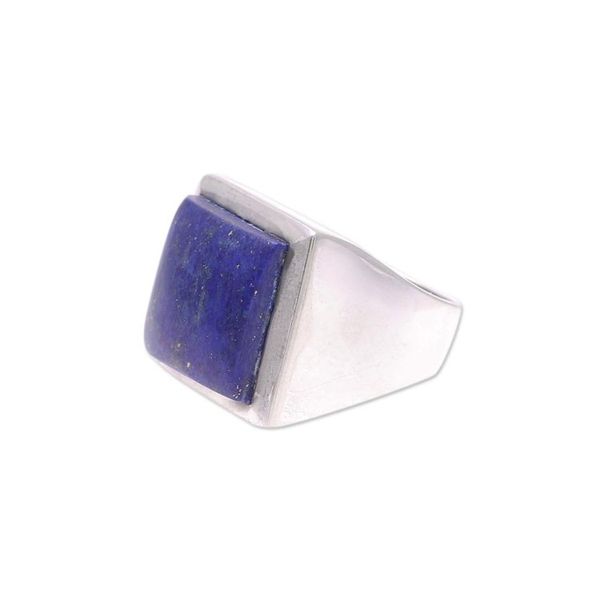 Alternate image for Modern Lapis Lazuli Ring Crafted in India Might