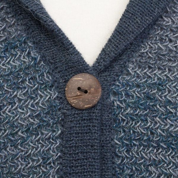 Alternate image for Mens Andean Alpaca Cardigan Sweater Andean Spruce