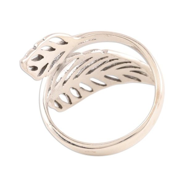 Alternate image for Sterling Silver Leaf Cocktail Ring from India Leafy Duo