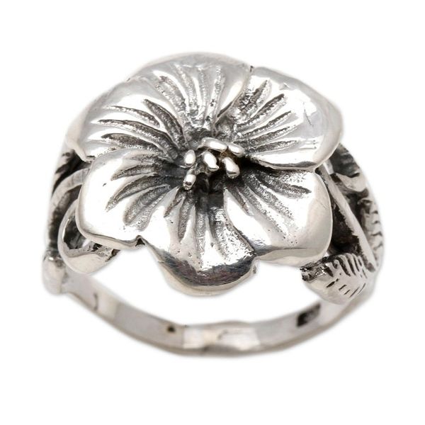 Alternate image for Floral Sterling Silver Cocktail Ring from Bali Fascinating Bloom