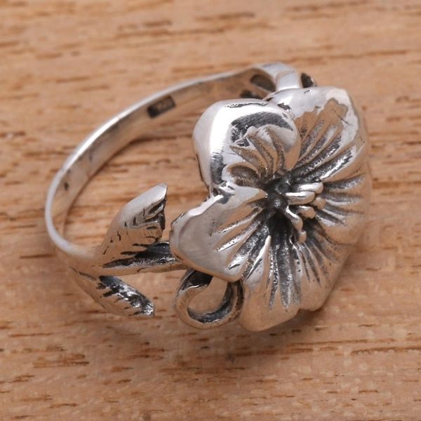 Alternate image for Floral Sterling Silver Cocktail Ring from Bali Fascinating Bloom