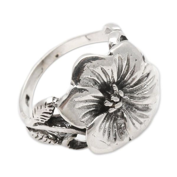 Alternate image for Floral Sterling Silver Cocktail Ring from Bali Fascinating Bloom