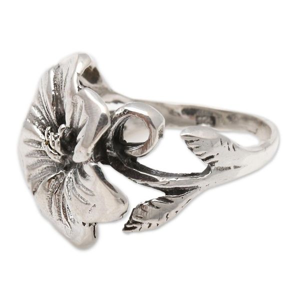 Alternate image for Floral Sterling Silver Cocktail Ring from Bali Fascinating Bloom