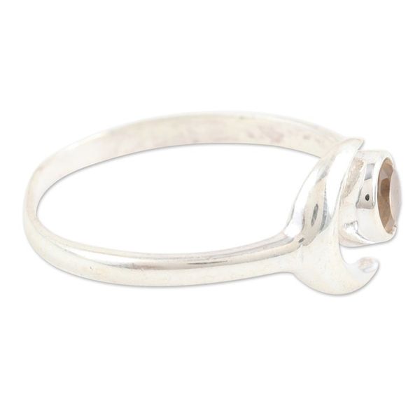 Alternate image for Sterling Silver Wrap Ring with Faceted Citrine Stone Warm Celestial Beauty