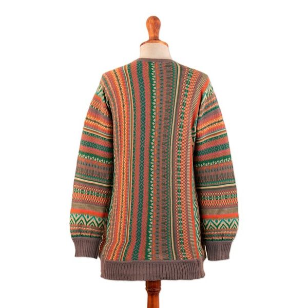 Alternate image for Baby Alpaca Blend Cardigan with Coconut Shell Buttons Zig-Zag Threads