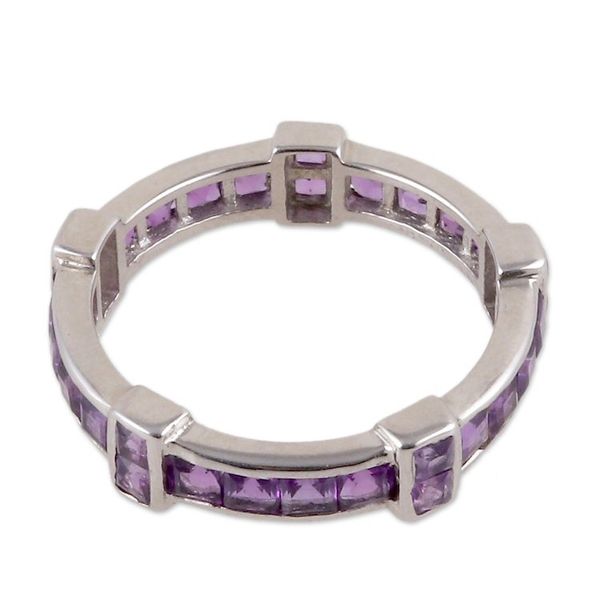 Alternate image for One-Carat Channel-Set Amethyst Band Ring from India Lilac Treasure