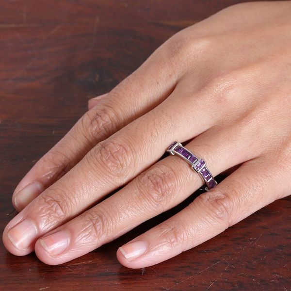Alternate image for One-Carat Channel-Set Amethyst Band Ring from India Lilac Treasure