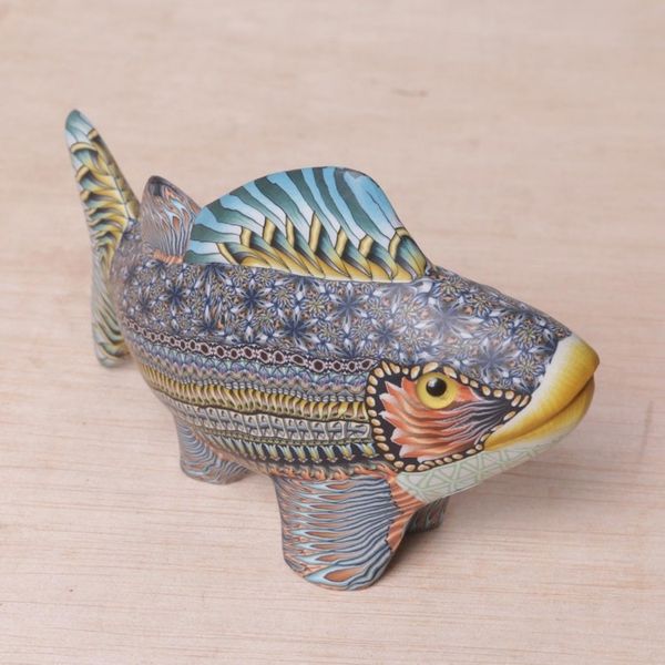 Alternate image for Handcrafted Polymer Clay Fish Sculpture 5.75 Inch Bali Fish