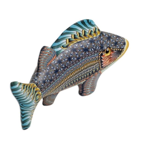 Alternate image for Handcrafted Polymer Clay Fish Sculpture 5.75 Inch Bali Fish