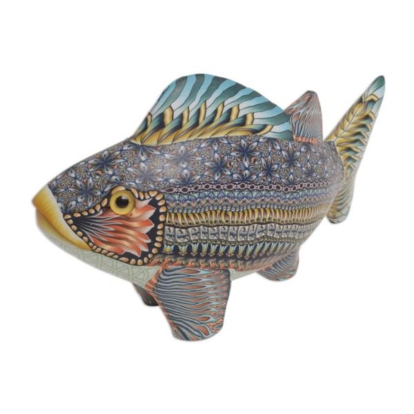 Alternate image for Handcrafted Polymer Clay Fish Sculpture 5.75 Inch Bali Fish