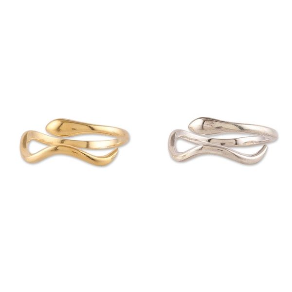 Alternate image for 22k Gold-Plated and Sterling Silver Wrap Rings Set of 2 Victory Nobility