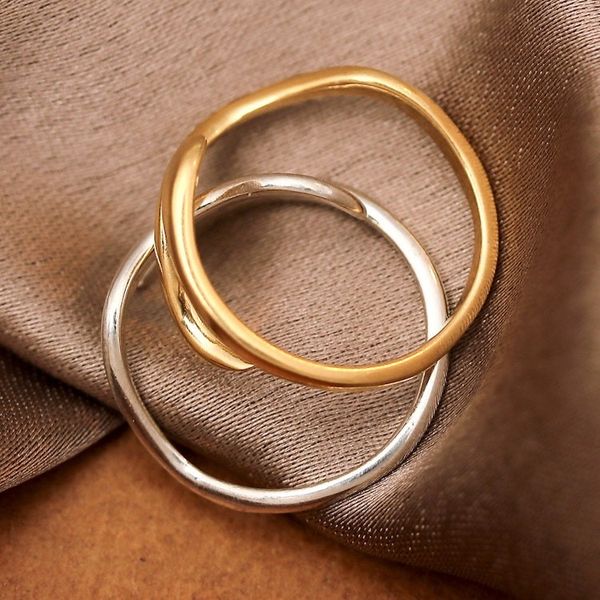 Alternate image for 22k Gold-Plated and Sterling Silver Wrap Rings Set of 2 Victory Nobility